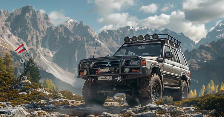 Pajero in the Alps -